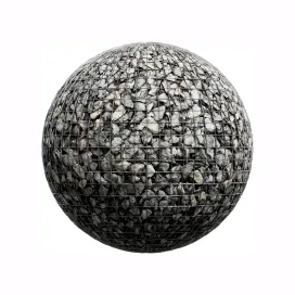 Rock metal fence 3